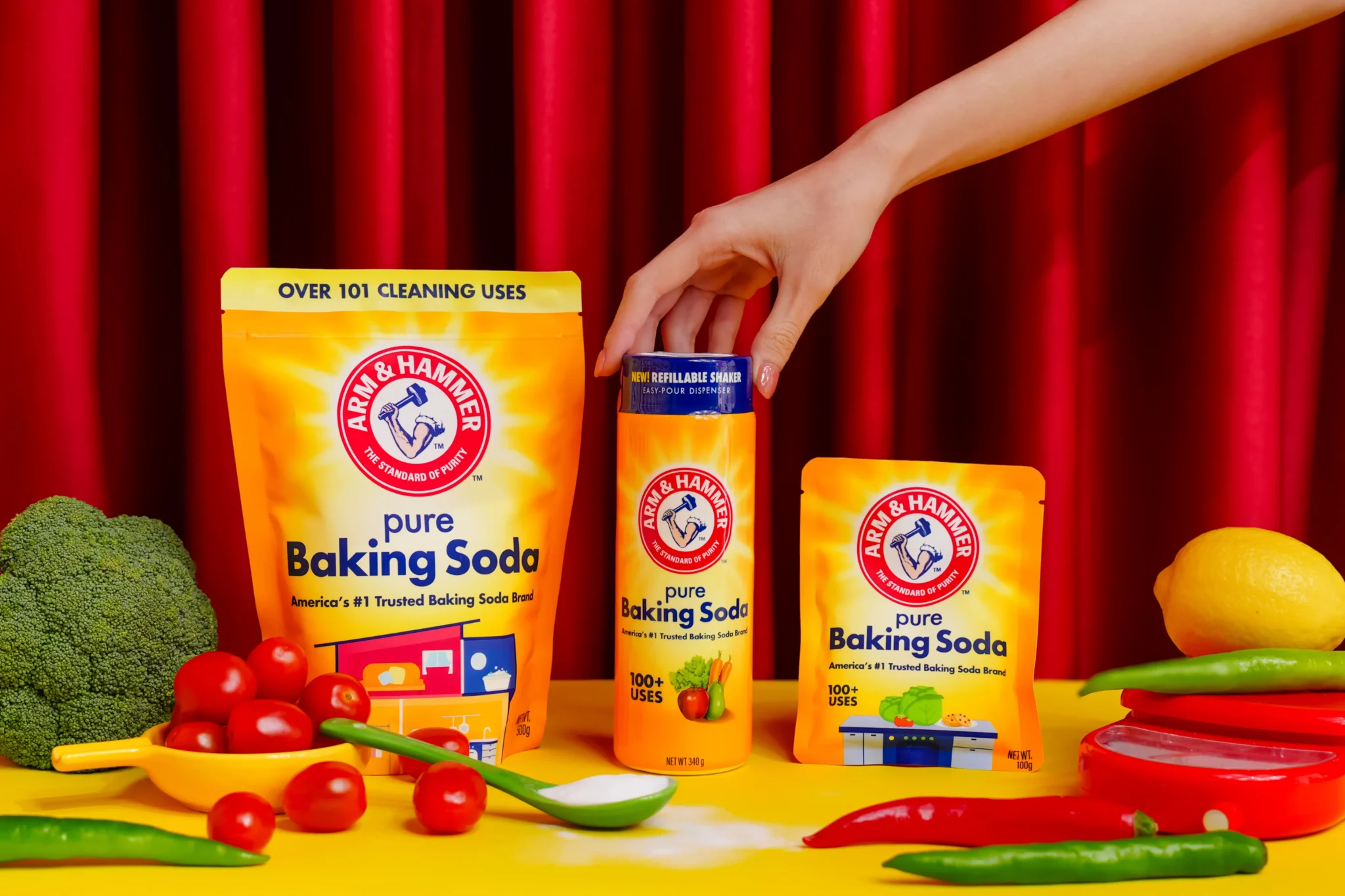 Arm anad Hammer -Baking soda showcase banner